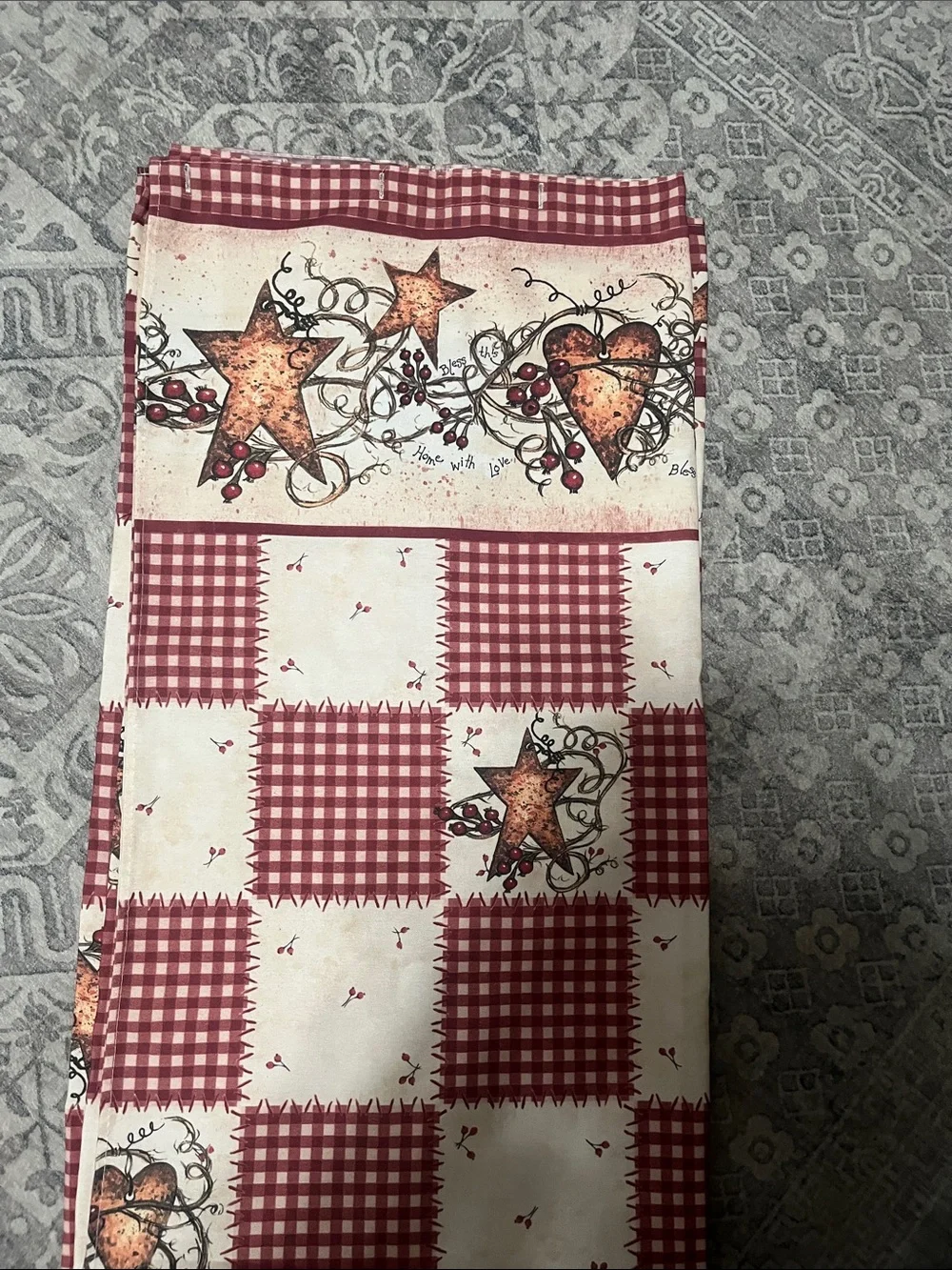 Primitive Fabric Shower Curtain